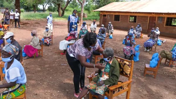 African children playing